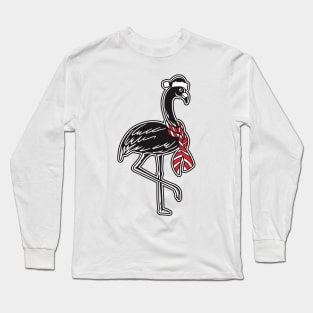 Christmas Flamingo Long Sleeve T-Shirt